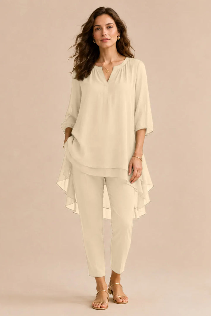 Fleur | Elegant Broekensemble met Overlay
