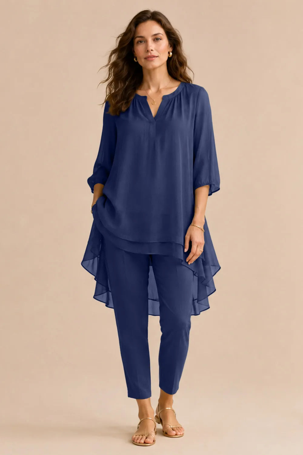 Fleur | Elegant Broekensemble met Overlay