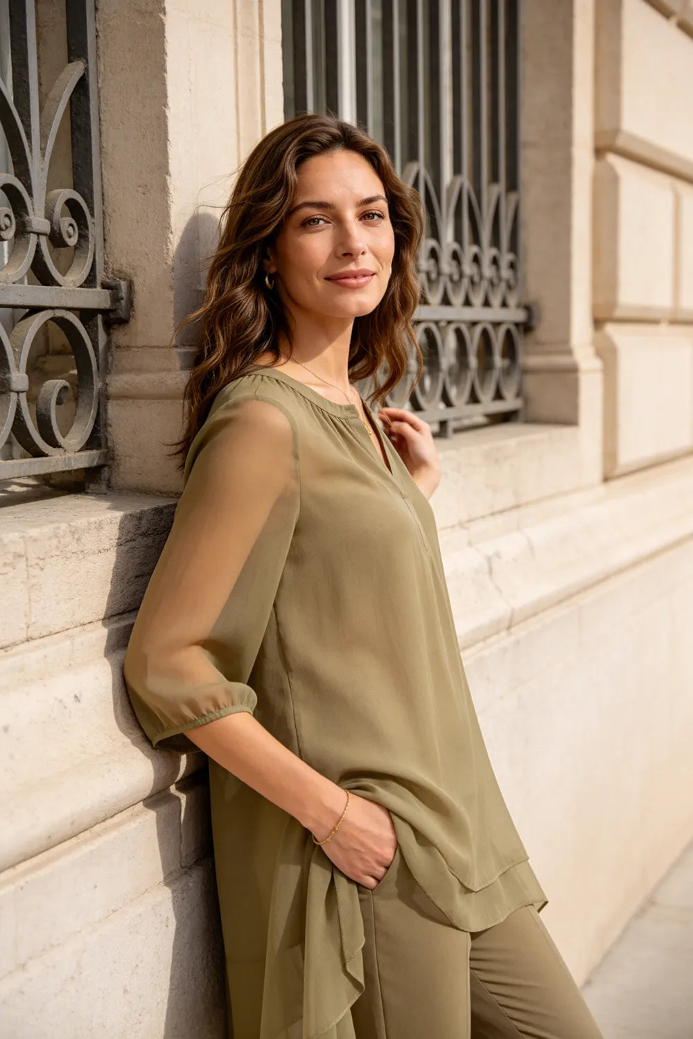 Fleur | Elegant Broekensemble met Overlay