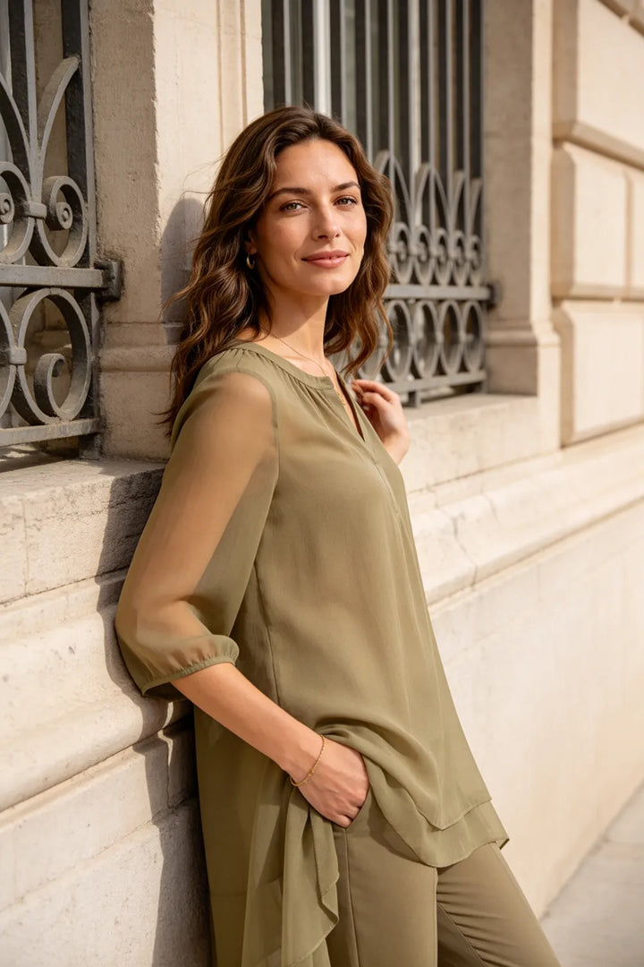 Fleur | Elegant Broekensemble met Overlay