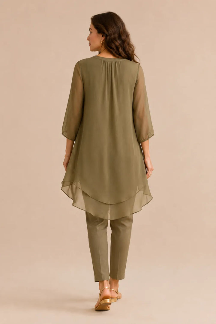Fleur | Elegant Broekensemble met Overlay