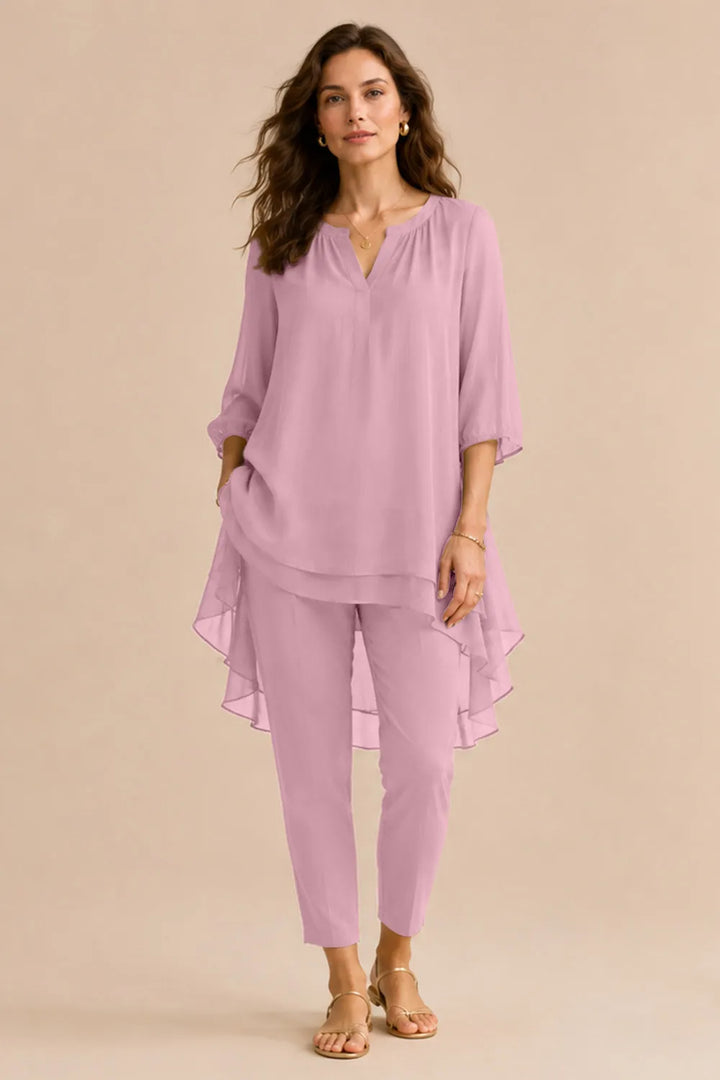 Fleur | Elegant Broekensemble met Overlay