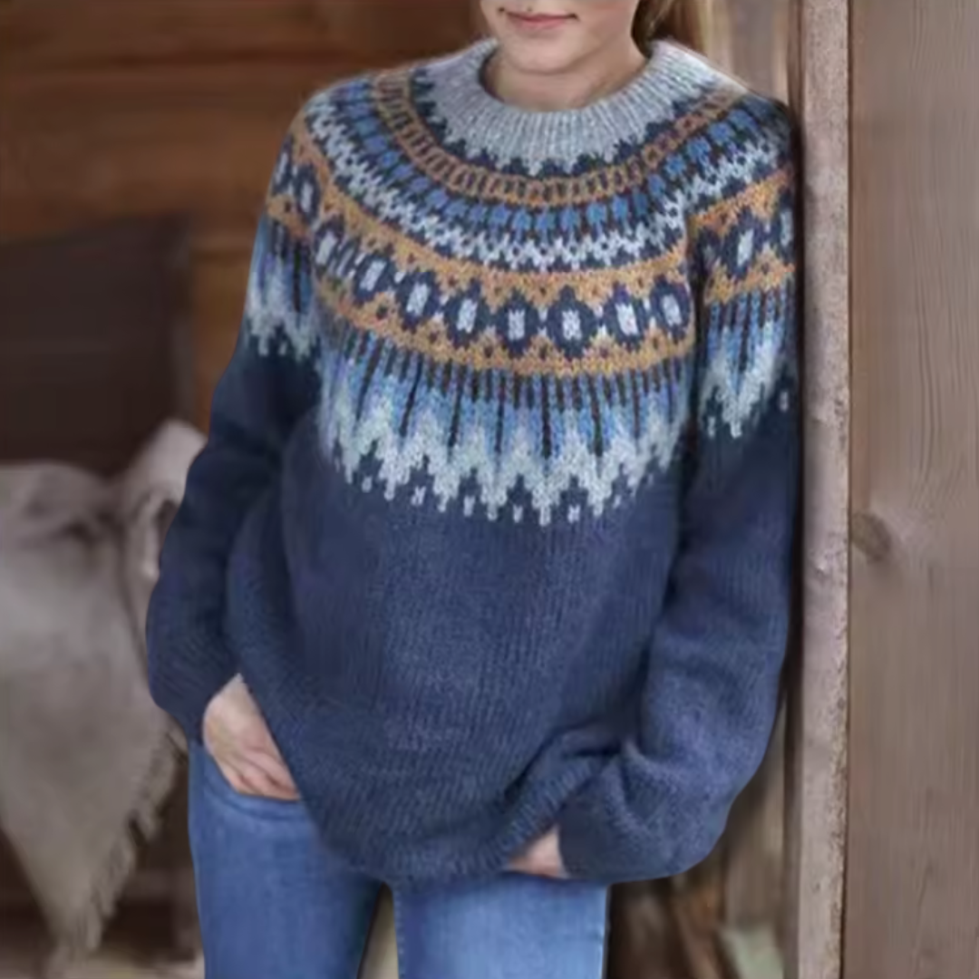 Irene | Wintertrui met Scandinavisch Schouderdesign