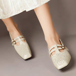 OONAGH | Brogued Dual-Strap Mary Jane Pumps