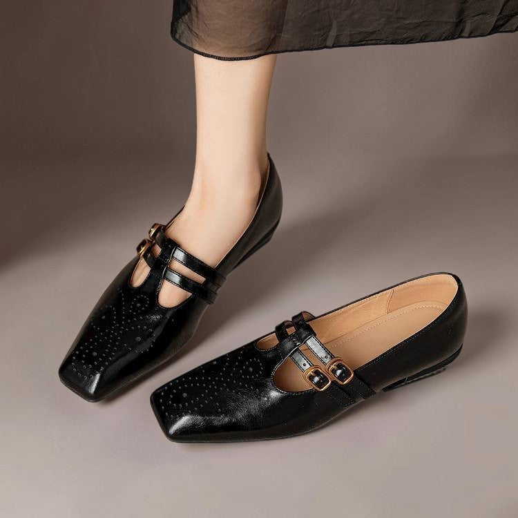 OONAGH | Brogued Dual-Strap Mary Jane Pumps
