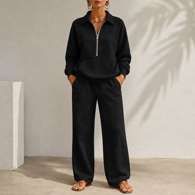 Feline tweedelige set zwart